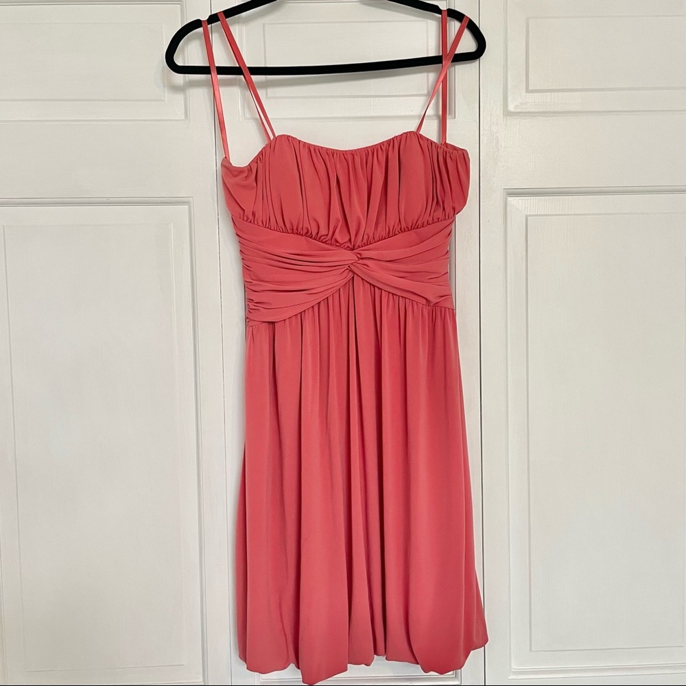 Max & Cleo Formal Party Cocktail Peach Strapless Knee-length Dress